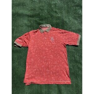 Vintage 1999 XIII Winnipeg Pan Am games Pink/Red Polo Shirt Size Large